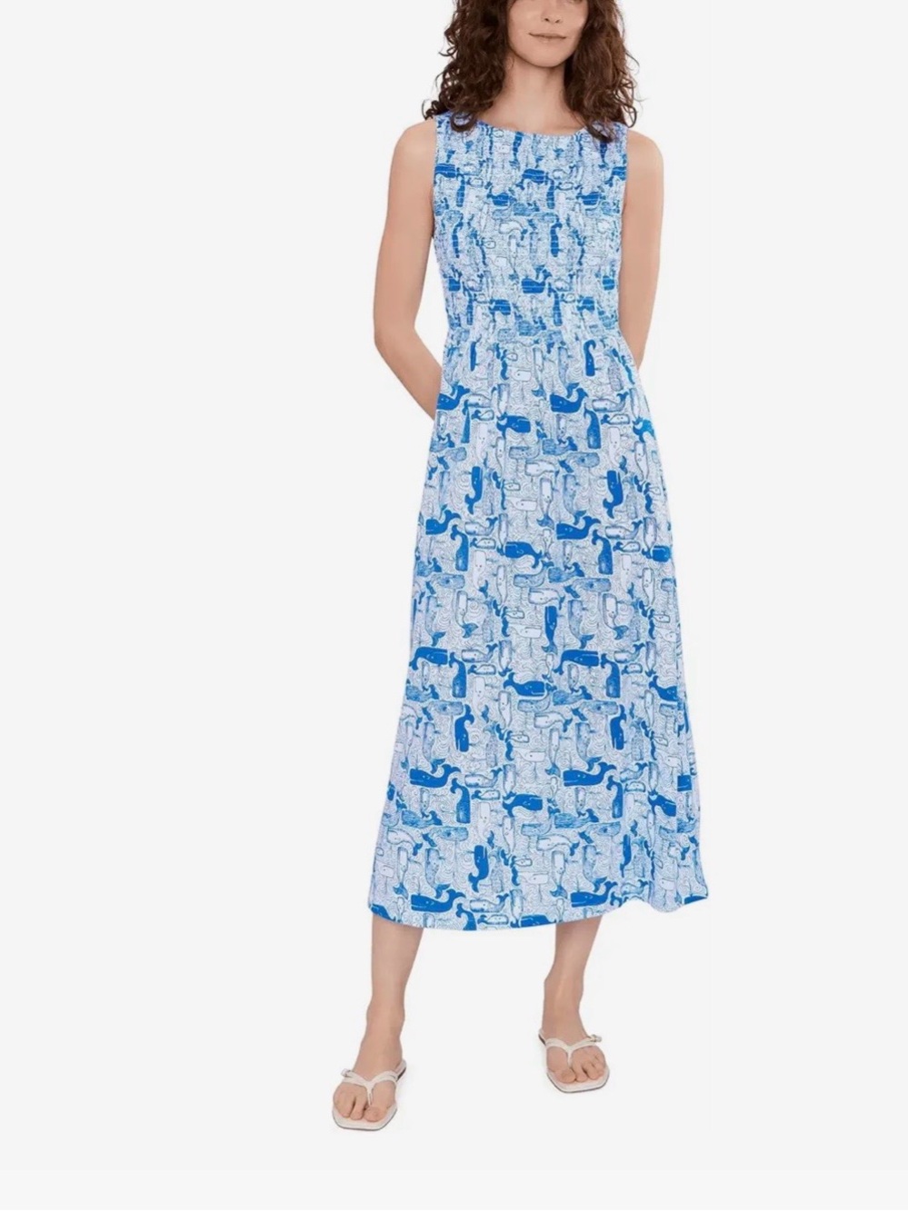 Lilly Pulitzer Finnley Midi Dress.  Nassau Blue.  New. Medium